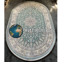 Иранский ковер Shahname 1200 413 Бирюзовый овал